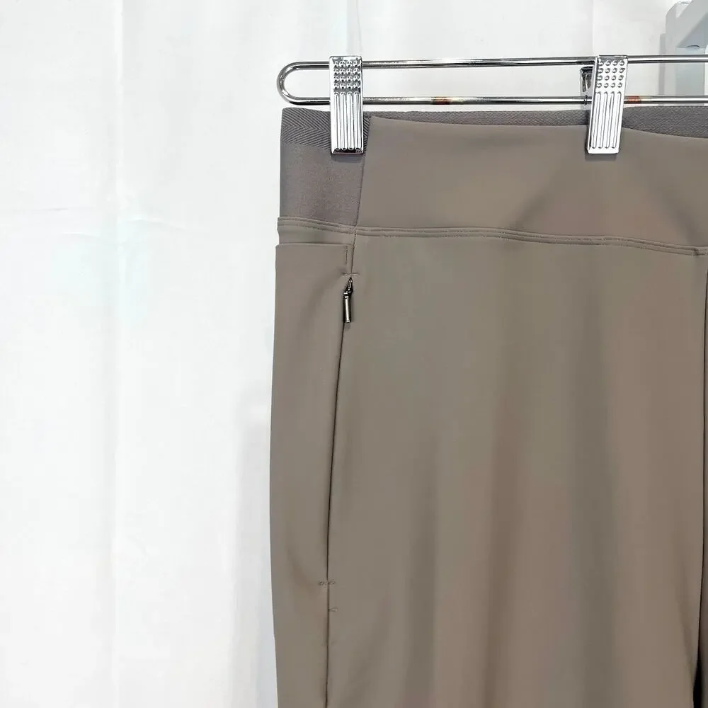 NWT ATHLETA Stellar Tight 982974 Pull On Zip Ankle Stretch Pockets Taupe 24 Plus - Picture 5 of 8